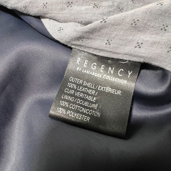 Williams & Kent Mens Gray Leather Lined Full Zip Motorcycle Jacket Plus Size XXL - Picture 10 of 16